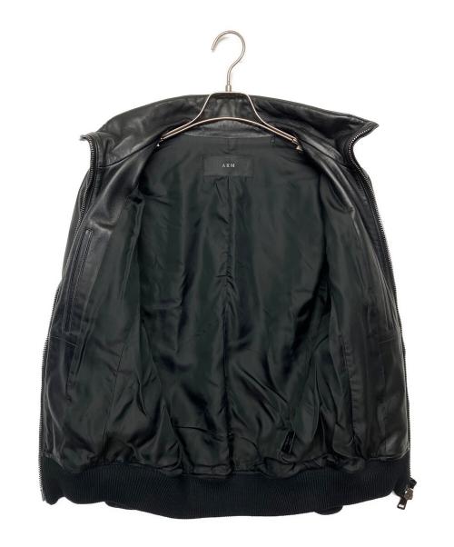 AKM（エーケーエム）AKM (エーケーエム) レザージャケット ブラック サイズ:Mの古着・服飾アイテム