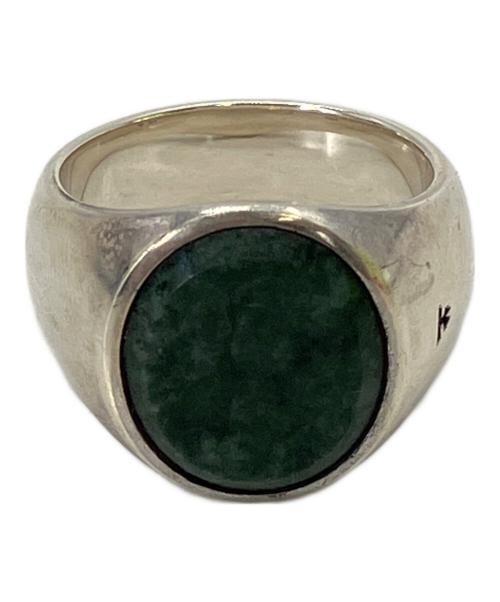 TOM WOOD（トムウッド）TOM WOOD (トムウッド) グリーンマーブル クッションシグネットリング グリーンマーブル サイズ:14号の古着・服飾アイテム