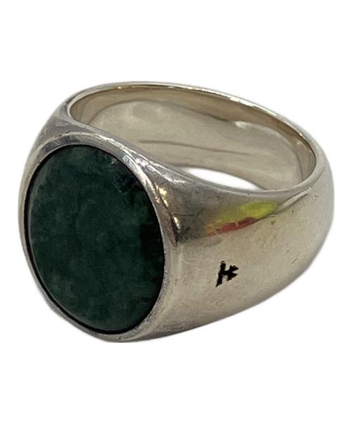 TOM WOOD（トムウッド）TOM WOOD (トムウッド) グリーンマーブル クッションシグネットリング グリーンマーブル サイズ:14号の古着・服飾アイテム