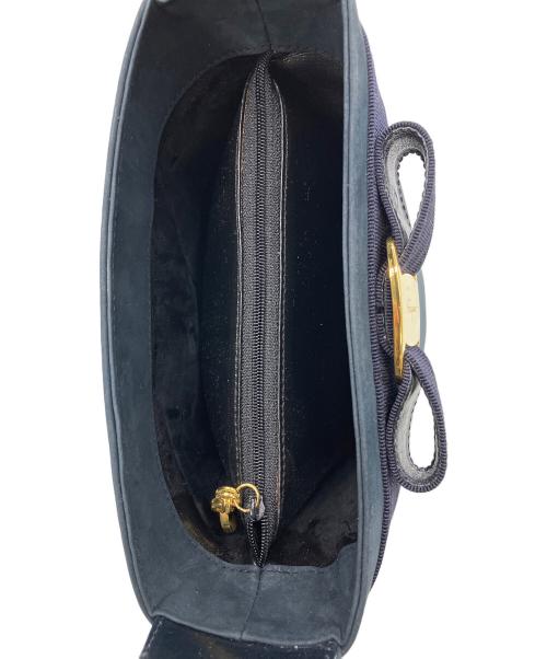 Salvatore Ferragamo（サルヴァトーレ フェラガモ）Salvatore Ferragamo (サルヴァトーレ フェラガモ) ヴァラ　ハンドバッグ ネイビーの古着・服飾アイテム