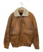 DURR234DURR234）の古着「フライトジャケット　ラムレザー」｜ブラウン