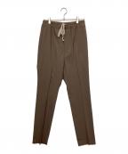 RICK OWENSリックオウエンス）の古着「ドローストリングスリムイージーパンツ」｜ブラウン