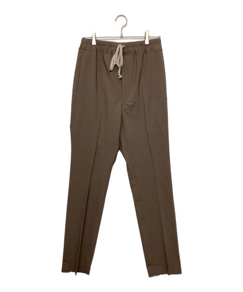 RICK OWENS（リックオウエンス）RICK OWENS (リックオウエンス) ドローストリングスリムイージーパンツ ブラウン サイズ:US36の古着・服飾アイテム