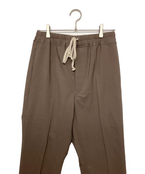RICK OWENS（リックオウエンス）RICK OWENS (リックオウエンス) ドローストリングスリムイージーパンツ ブラウン サイズ:US36の古着・服飾アイテム