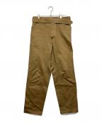 COMOLIコモリ）の古着「ベルテッドチノパンツ」｜オリーブ