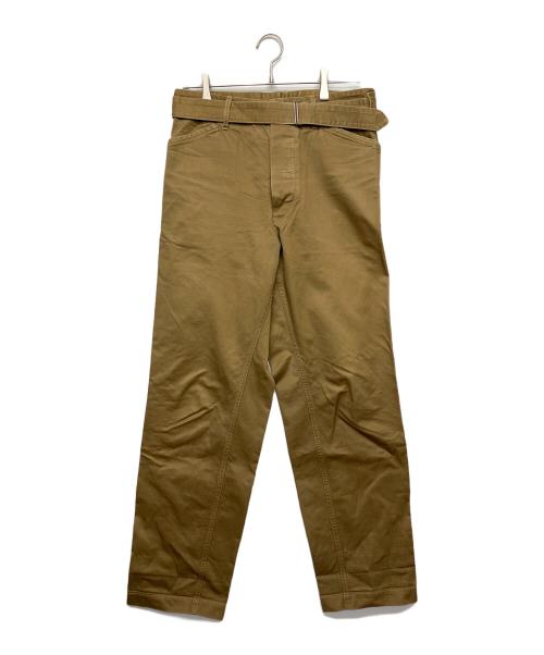 COMOLI（コモリ）COMOLI (コモリ) ベルテッドチノパンツ オリーブ サイズ:１の古着・服飾アイテム