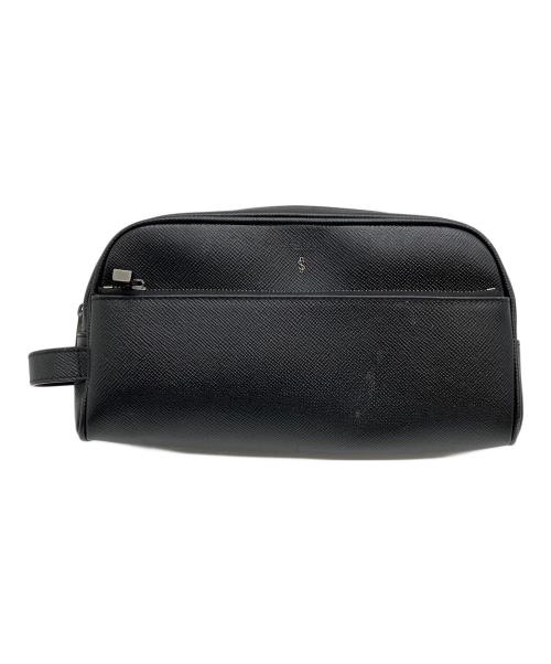 serapian（セラピアン）SERAPIAN (セラピアン) エヴォリューションレザー2ROOM　クラッチバッグ ブラックの古着・服飾アイテム
