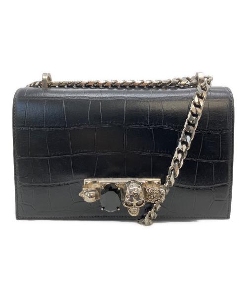 ALEXANDER McQUEEN（アレキサンダーマックイーン）ALEXANDER McQUEEN (アレキサンダーマックイーン) ショルダーバッグ スカルリング ブラックの古着・服飾アイテム
