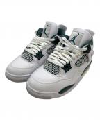 NIKEナイキ）の古着「AIR JORDAN 4 RETRO スニーカー」｜ホワイト×グリーン