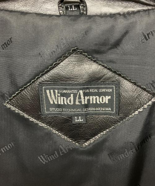 Wind Armor（ウィンドアーマー）Wind Armor (ウィンドアーマー) レザーコート　ラムレザー ブラック サイズ:LLの古着・服飾アイテム