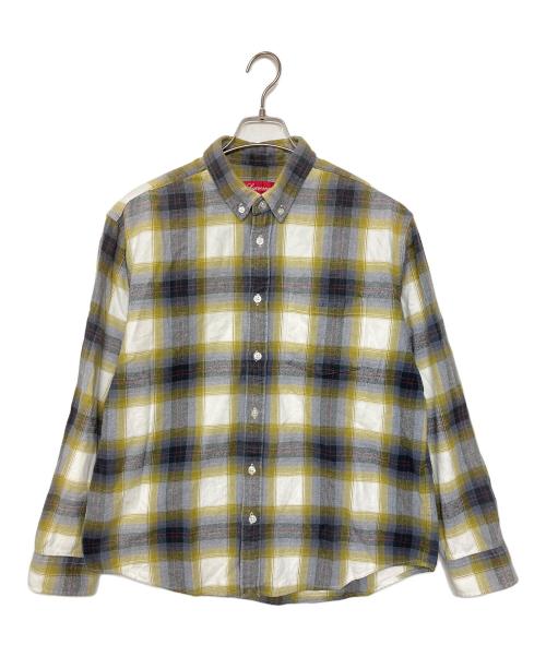 SUPREME（シュプリーム）SUPREME (シュプリーム) ネルシャツ Brushed Plaid Flannel Shirt グレー×イエロー サイズ:Sの古着・服飾アイテム