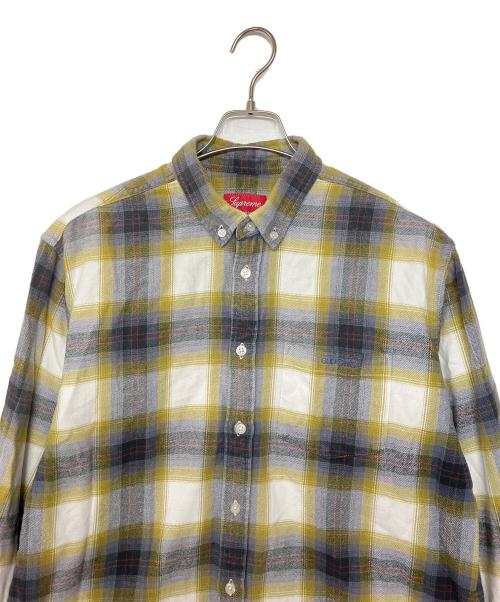 SUPREME（シュプリーム）SUPREME (シュプリーム) ネルシャツ Brushed Plaid Flannel Shirt グレー×イエロー サイズ:Sの古着・服飾アイテム