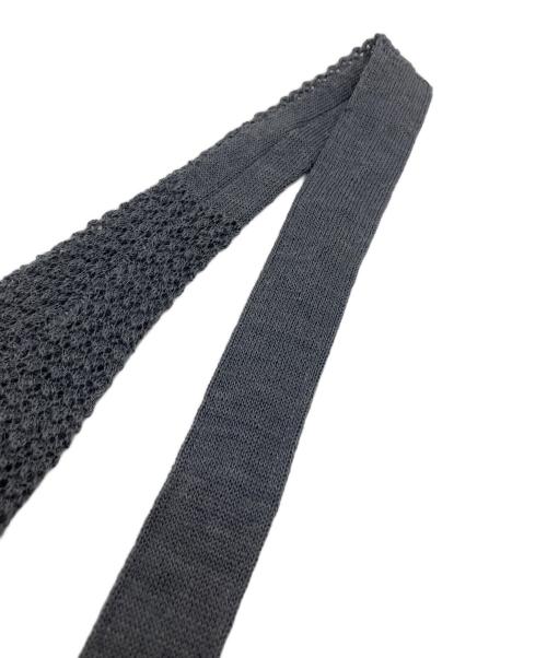 HERMES（エルメス）HERMES (エルメス) ニットネクタイ グレー サイズ:FREEの古着・服飾アイテム