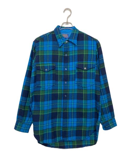 PENDLETON（ペンドルトン）PENDLETON (ペンドルトン) 長袖シャツ　60s ブルー×グリーン サイズ:15 1/2の古着・服飾アイテム