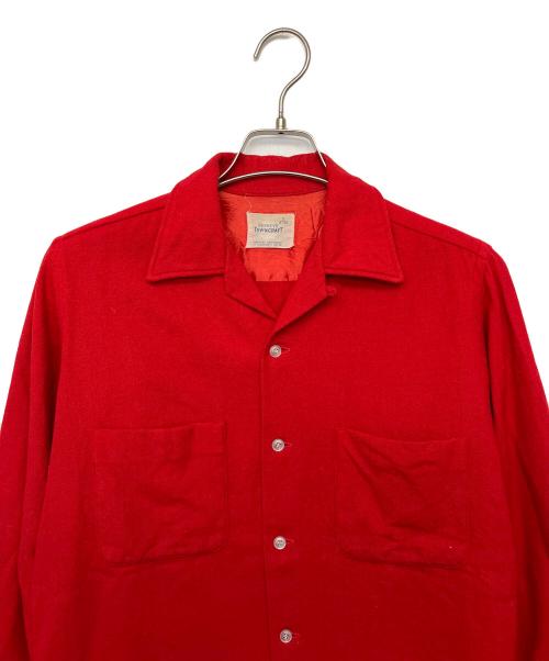 TOWN CRAFT（タウンクラフト）TOWN CRAFT (タウンクラフト) オープンカラーシャツ　船タグ レッド サイズ:Sの古着・服飾アイテム
