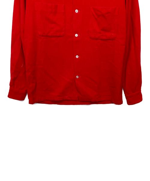 TOWN CRAFT（タウンクラフト）TOWN CRAFT (タウンクラフト) オープンカラーシャツ　船タグ レッド サイズ:Sの古着・服飾アイテム