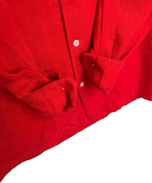 TOWN CRAFT（タウンクラフト）TOWN CRAFT (タウンクラフト) オープンカラーシャツ　船タグ レッド サイズ:Sの古着・服飾アイテム