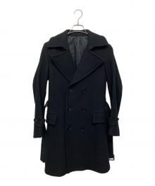 SCYEBASICS（サイベーシックス）の古着「メルトントレンチコート」｜ブラック