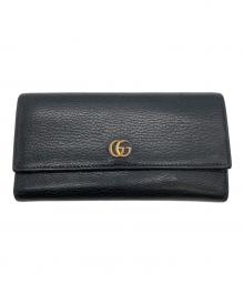 GUCCI（グッチ）の古着「ダブルGコンチネンタルウォレット」｜ブラック