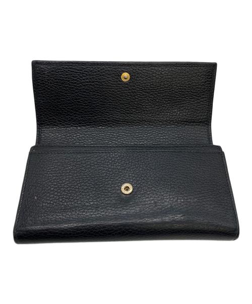 GUCCI（グッチ）GUCCI (グッチ) ダブルGコンチネンタルウォレット ブラックの古着・服飾アイテム