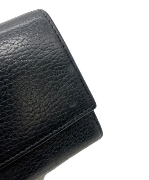 GUCCI（グッチ）GUCCI (グッチ) ダブルGコンチネンタルウォレット ブラックの古着・服飾アイテム