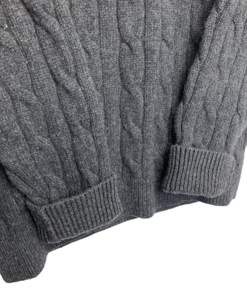 theory（セオリー）theory (セオリー) カシミヤ混ケーブルニット グレー サイズ:Mの古着・服飾アイテム