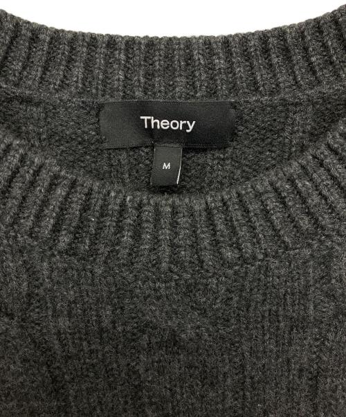 theory（セオリー）theory (セオリー) カシミヤ混ケーブルニット グレー サイズ:Mの古着・服飾アイテム