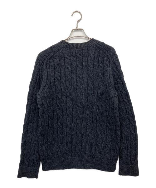 theory（セオリー）theory (セオリー) カシミヤ混ケーブルニット グレー サイズ:Mの古着・服飾アイテム