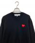 PLAY COMME des GARCONS (プレイコムデギャルソン) ハートワッペンVネックニット ブラック サイズ:M：9000円