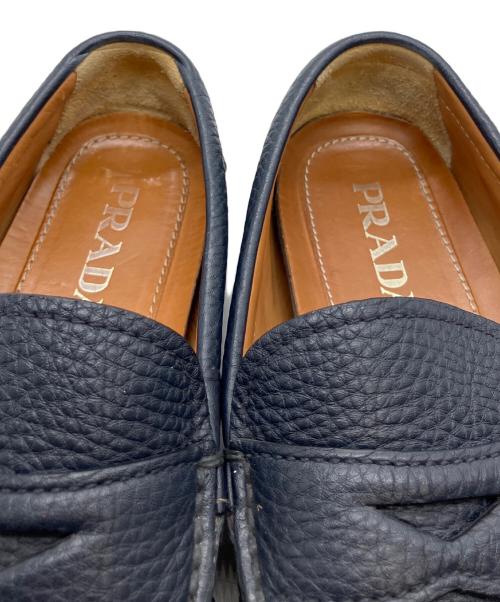PRADA（プラダ）PRADA (プラダ) ドライビングシューズ　フラットシューズ ネイビー サイズ:6 1/2の古着・服飾アイテム