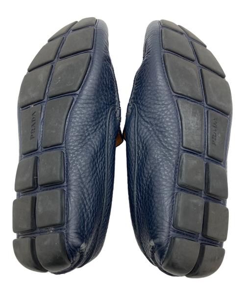 PRADA（プラダ）PRADA (プラダ) ドライビングシューズ　フラットシューズ ネイビー サイズ:6 1/2の古着・服飾アイテム