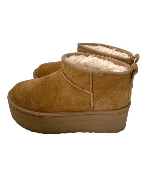 UGG（アグ）UGG (アグ) Classic Ultra Mini Platform　ショートブーツ ブラウン サイズ:24cmの古着・服飾アイテム