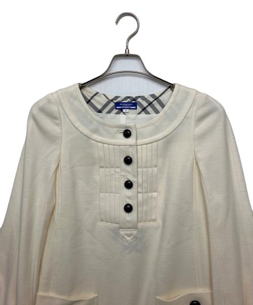 BURBERRY BLUE LABEL（バーバリー ブルー レーベル）BURBERRY BLUE LABEL (バーバリーロンドンブルーレーベル) 長袖ワンピース アイボリー サイズ:38の古着・服飾アイテム