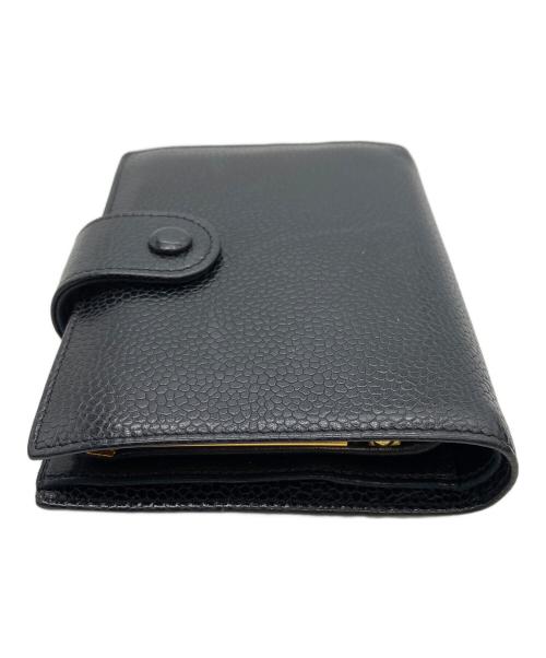 CHANEL（シャネル）CHANEL (シャネル) マトラッセ　2つ折り財布 ブラックの古着・服飾アイテム