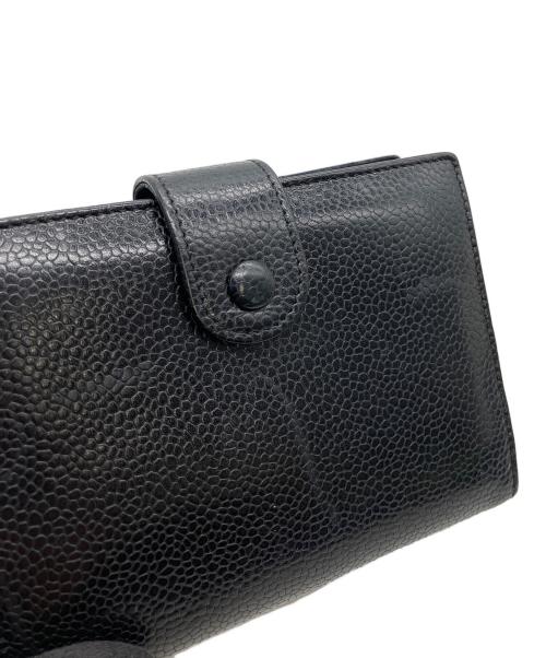 CHANEL（シャネル）CHANEL (シャネル) マトラッセ　2つ折り財布 ブラックの古着・服飾アイテム