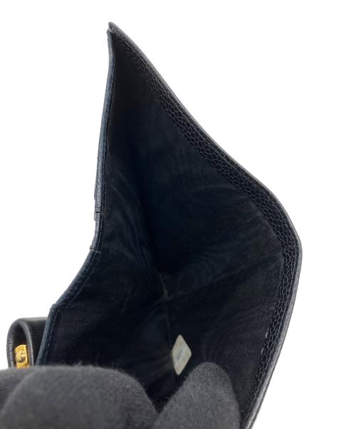 CHANEL（シャネル）CHANEL (シャネル) マトラッセ　2つ折り財布 ブラックの古着・服飾アイテム