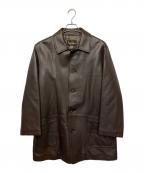 Paul Stuartポールスチュアート）の古着「レザーコート」｜ブラウン