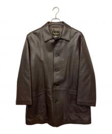 Paul Stuart（ポールスチュアート）の古着「レザーコート」｜ブラウン