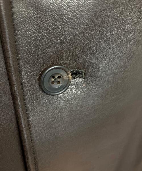 Paul Stuart（ポールスチュアート）Paul Stuart (ポールスチュアート) レザーコート ブラウン サイズ:Mの古着・服飾アイテム