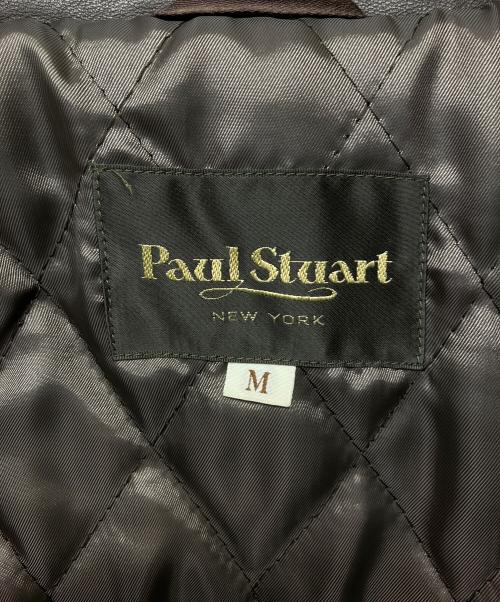 Paul Stuart（ポールスチュアート）Paul Stuart (ポールスチュアート) レザーコート ブラウン サイズ:Mの古着・服飾アイテム