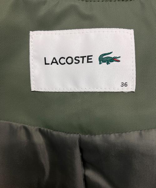 LACOSTE（ラコステ）LACOSTE (ラコステ) デタッチャブルスリーブボンバージャケット オリーブ サイズ:36の古着・服飾アイテム