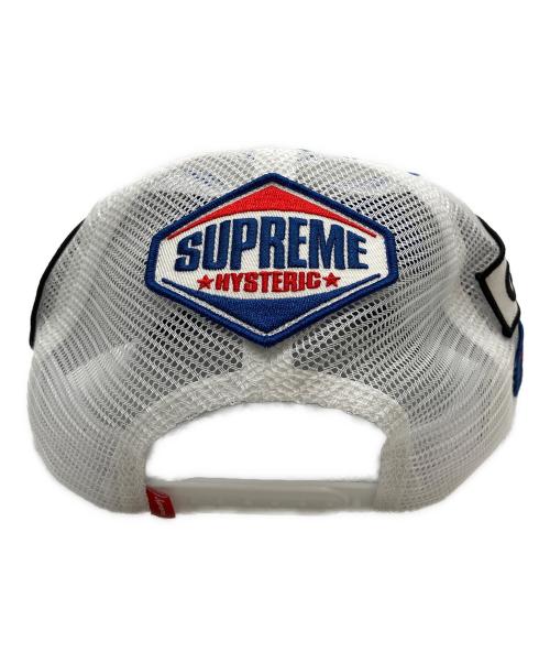 SUPREME（シュプリーム）SUPREME (シュプリーム) Hysteric Glamour (ヒステリックグラマー) メッシュキャップ ブルー×ホワイトの古着・服飾アイテム