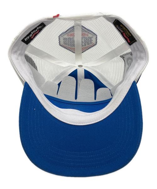 SUPREME（シュプリーム）SUPREME (シュプリーム) Hysteric Glamour (ヒステリックグラマー) メッシュキャップ ブルー×ホワイトの古着・服飾アイテム