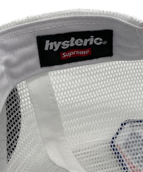 SUPREME（シュプリーム）SUPREME (シュプリーム) Hysteric Glamour (ヒステリックグラマー) メッシュキャップ ブルー×ホワイトの古着・服飾アイテム