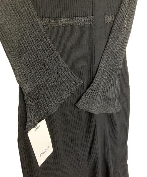 Snidel（スナイデル）Snidel (スナイデル) シアーブロッキングワンショルワンピ ブラック サイズ:Free 未使用品の古着・服飾アイテム