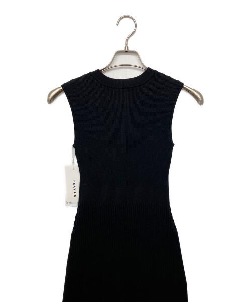 FRAY ID（フレイ アイディー）FRAY ID (フレイ アイディー) ノースリーブニットワンピース ※スカーフ無し ブラック サイズ:FREE 未使用品の古着・服飾アイテム