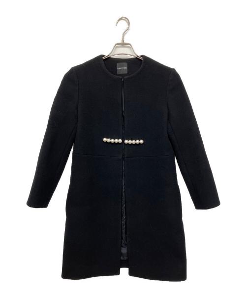 YOKO CHAN（ヨーコチャン）YOKO CHAN (ヨーコチャン) パールノーカラーコート ブラック サイズ:36の古着・服飾アイテム