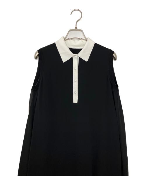 ANAYI（アナイ）ANAYI (アナイ) ノースリーブワンピース ブラック×ホワイト サイズ:36 未使用品の古着・服飾アイテム