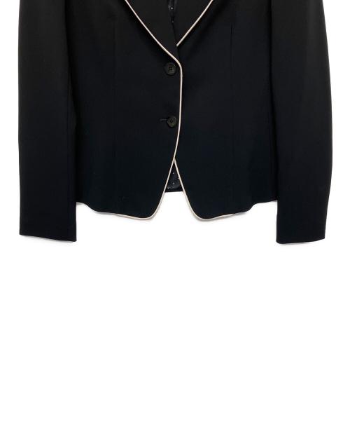 MaxMara（マックスマーラ）MaxMara (マックスマーラ) パイピングジャケット ネイビー サイズ:44 未使用品の古着・服飾アイテム