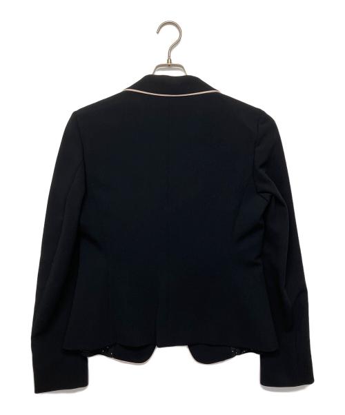 MaxMara（マックスマーラ）MaxMara (マックスマーラ) パイピングジャケット ネイビー サイズ:44 未使用品の古着・服飾アイテム